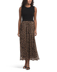 Animal Print Mixed Media Maxi Dress | Casual Dresses  | Marshalls | Marshalls