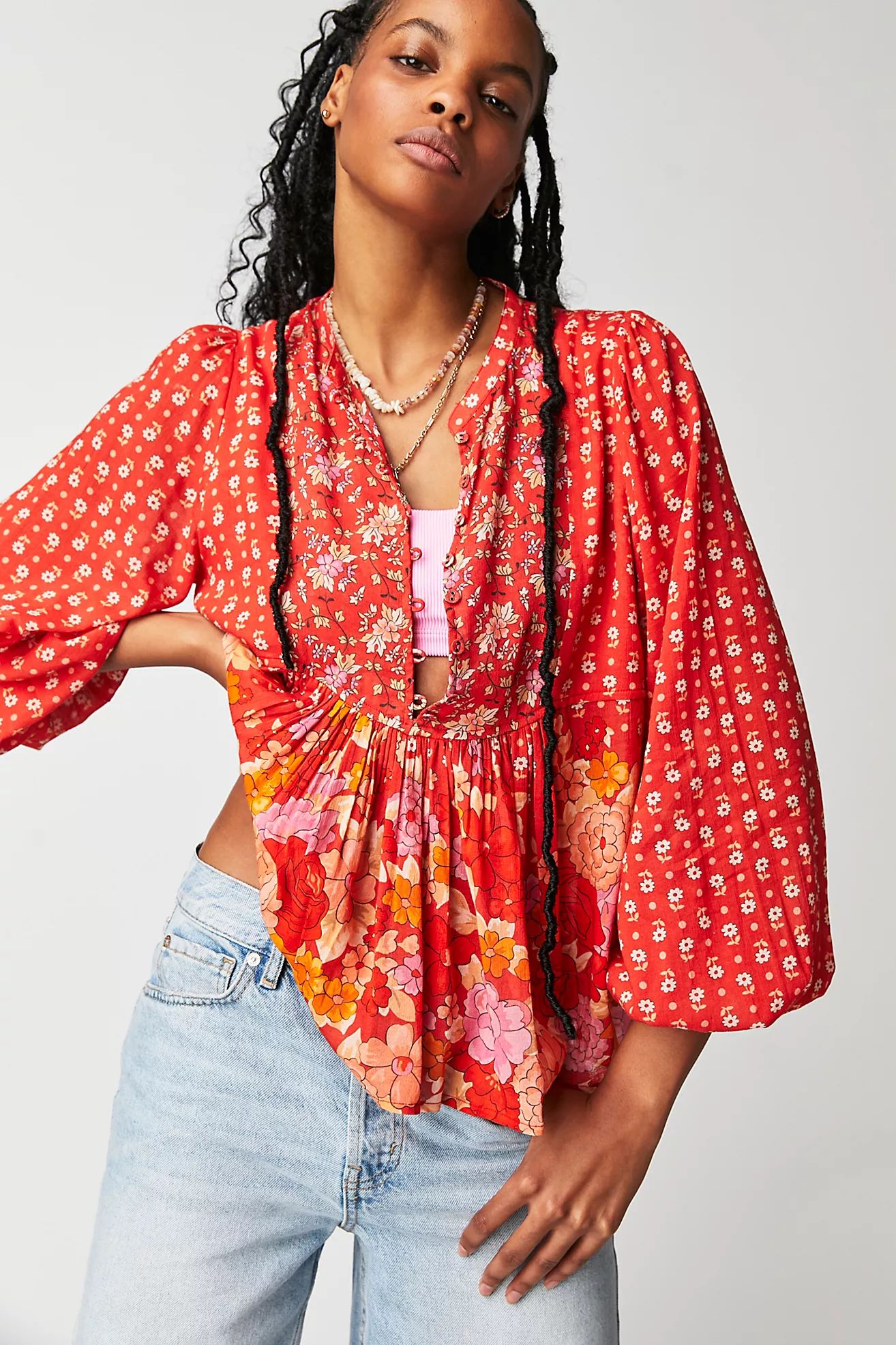 Spell Yellow Rose Boho Blouse | Free People (Global - UK&FR Excluded)
