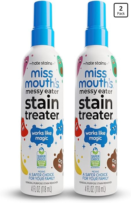 Miss Mouth's Messy Eater Stain Treater Spray - 4oz 2 Pack Stain Remover - Newborn & Baby Essentia... | Amazon (US)