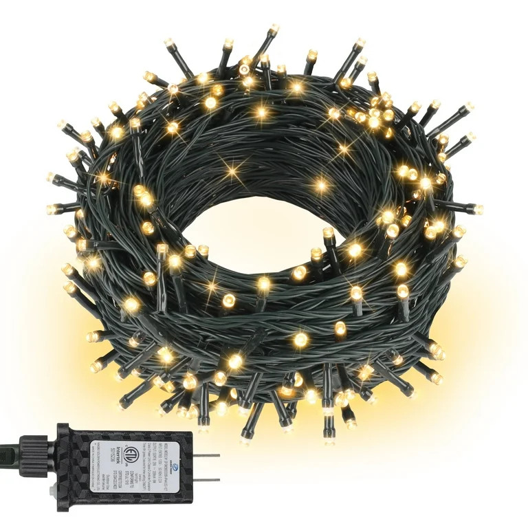 NITIDSKY 98ft 300 LED Christmas Lights Outdoor Indoor Green Wire Twinkle Christmas Tree String Li... | Walmart (US)