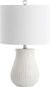 SAFAVIEH Lighting Collection Dayton White 21-inch Bedroom Living Room Home Office Desk Nightstand... | Amazon (US)