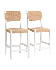 Set Of 2 Woven Counter Stools | Marshalls