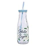 Draper James Reuseable Glass Bottle with Plastic Straw, One, Hello Sugar and Magnolia | Amazon (US)