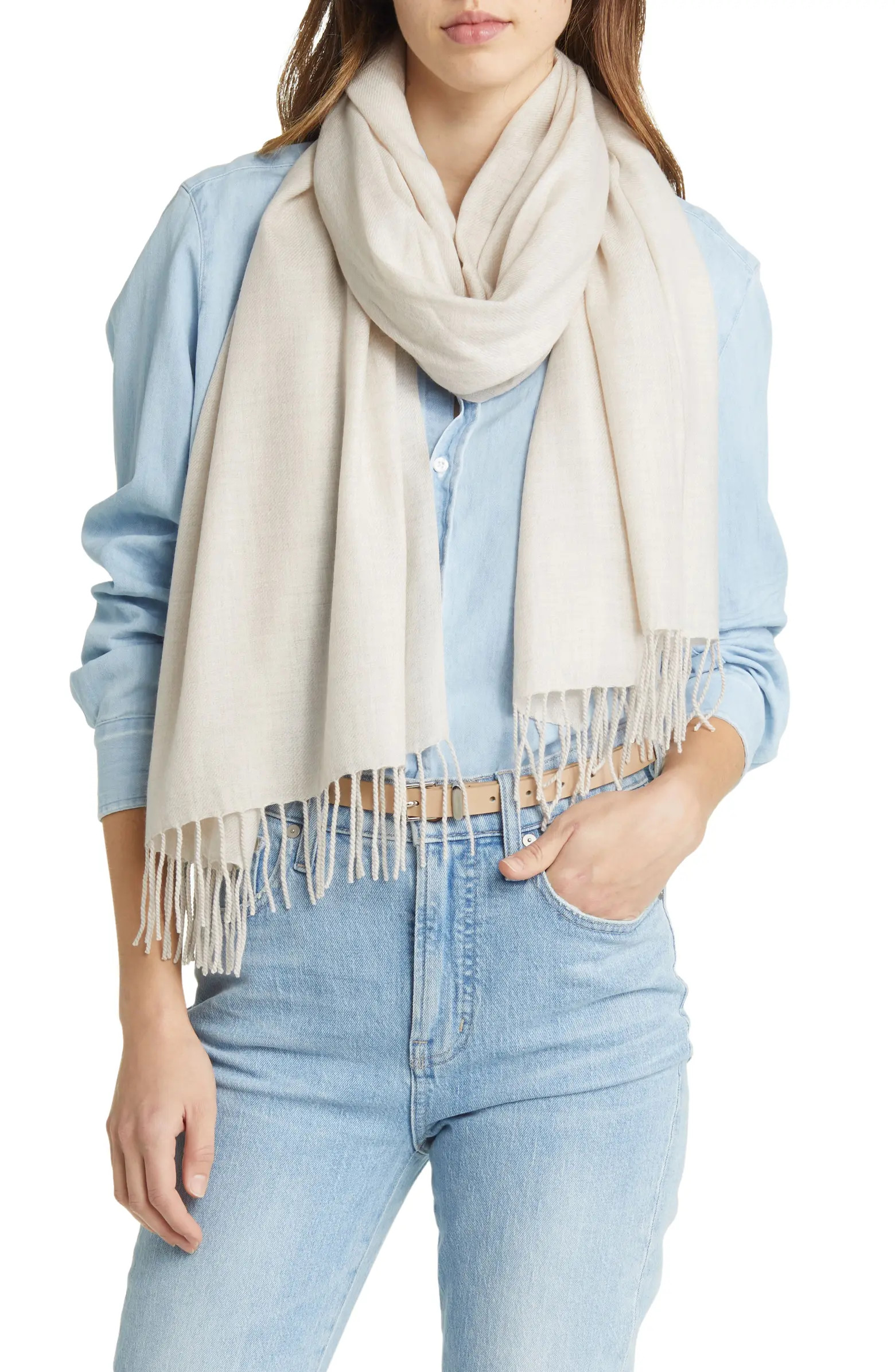 Nordstrom Tissue Weight Wool & Cashmere Scarf | Nordstrom | Nordstrom