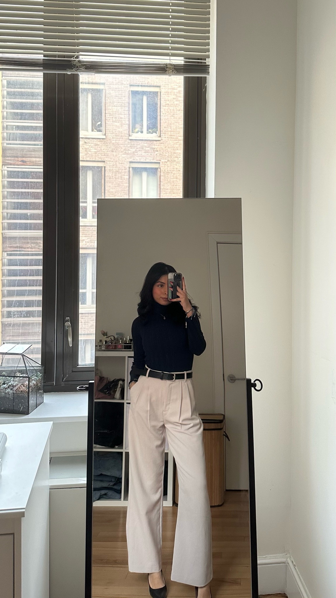 business casual outfit | navy sweater, beige trousers

#LTKstyletip #LTKworkwear