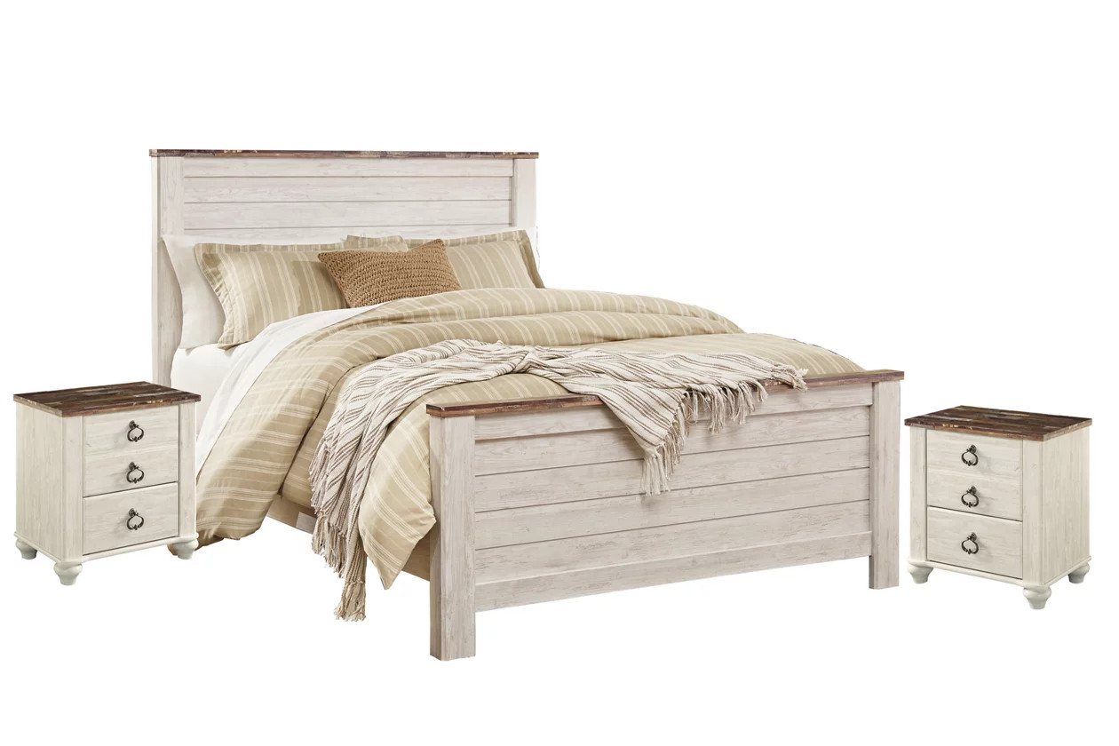 Willowton Queen Bed with 2 Nightstands | Ashley Homestore