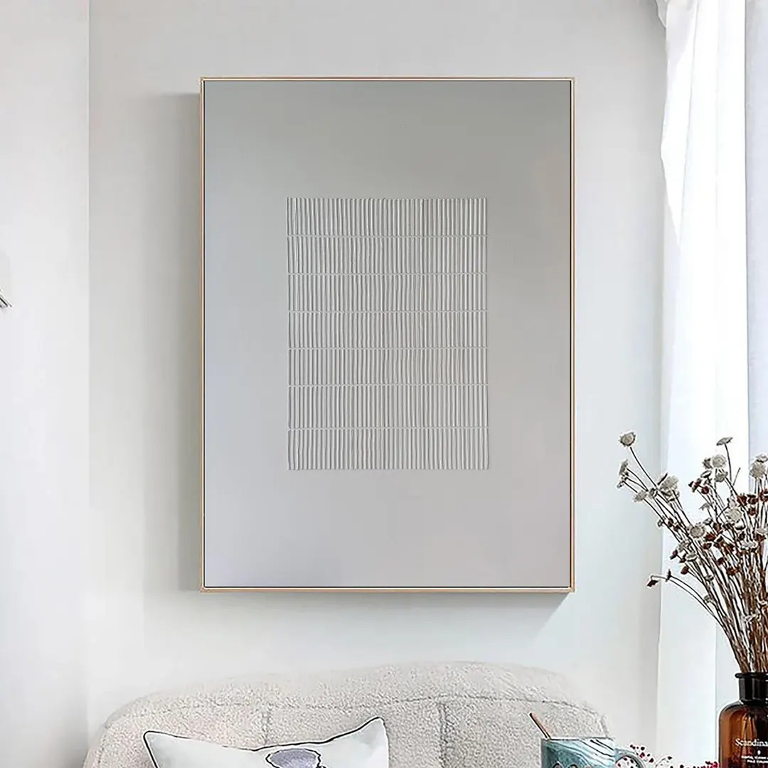 Wabi Sabi Wall Art White 3D Texture Wall Art White Minimalist Painting Neutral Plaster Painting W... | Etsy (US)