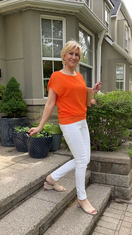 Orange is bang 💥 on trend for summer! I love this breezy, feminine top with its flutter sleeves. It looks so chic with white jeans and its banded waist hides a mummy tummy.
It’s on sale today! 


#LTKover40 #LTKsalealert #LTKSeasonal