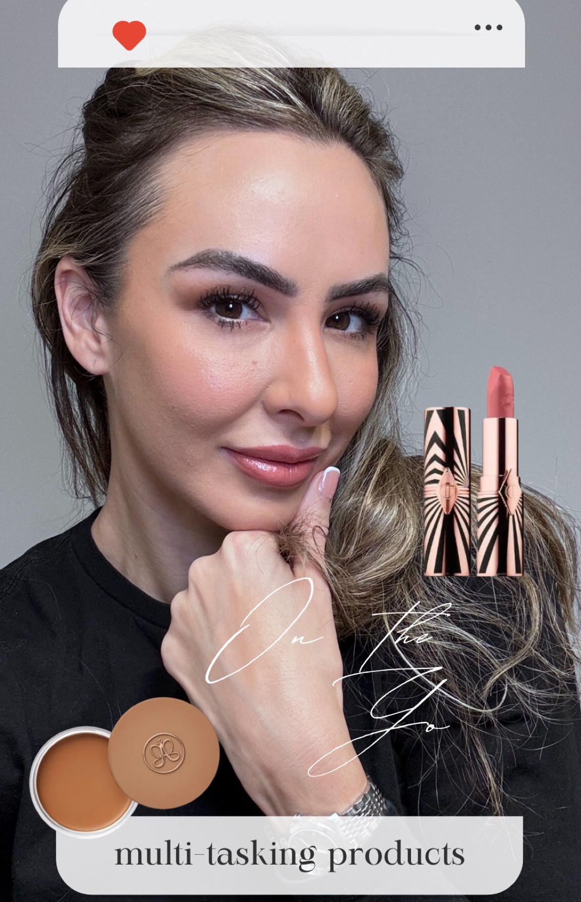 ✨Multi-tasking beauty heroes for a quick, fresh glow!✨

These two products are my go-to for cutting down on bulk while keeping my look flawless:

1️⃣ Anastasia Matte Contour and Sculpt Cream Bronzer – The perfect way to add warmth and contour while giving your skin a healthy glow. It’s a total must-have for cheekbones, brow bones, and more!

2️⃣ Charlotte Tilbury’s In Love with Olivia – The ultimate coral lipstick that doubles as a cream blush. Perfect for a natural, radiant look that’s versatile for any occasion.

Effortless, multi-purpose, and so easy to use. You’ll love these staples for an everyday glow! ✨ 

#LTKStyleTip #LTKSeasonal #LTKBeauty