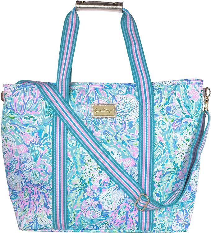 Lilly Pulitzer Picnic and Beach Cooler, Insulated Cooler Bag with Adjustable Shoulder Strap and Z... | Amazon (US)