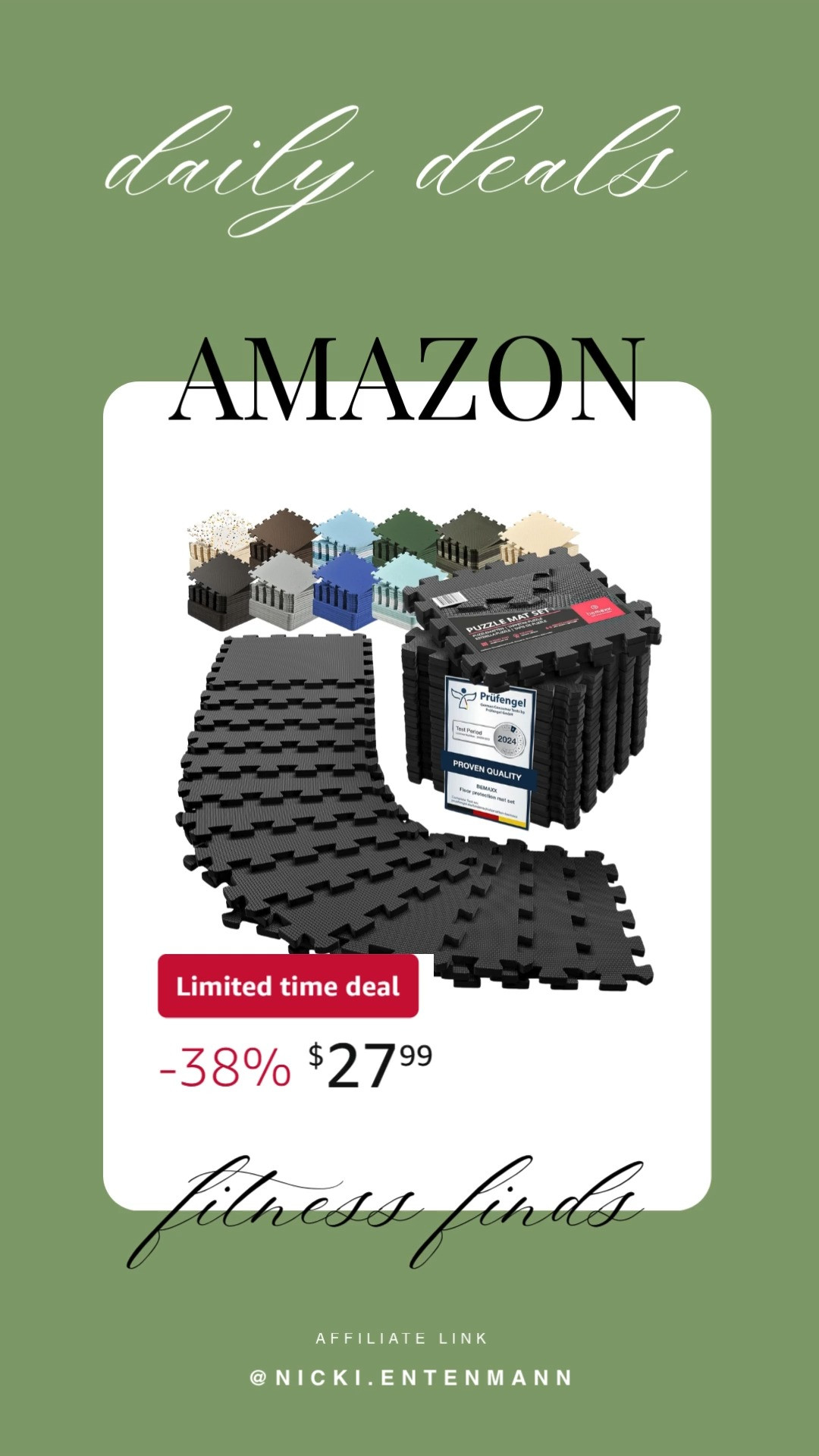 These bemaxx gym mats set bring cheerful support and effortless durability to everyday workouts with sturdy flair. #bemaxxGymMats #ExerciseEquipment #FloorProtection #HomeGymEssentials #WorkoutGear #FitnessGoals #ActiveLife #DurableDesign #SmartLiving #HealthyHome 🧘‍♀️✨🏋️‍♂️
 

 #LTKfitnessgoals #LTKActive #LTKHome