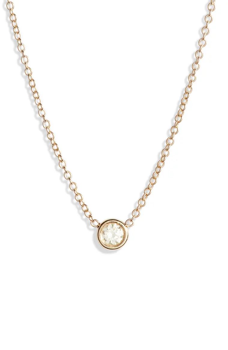 Bezel Diamond Pendant Necklace | Nordstrom