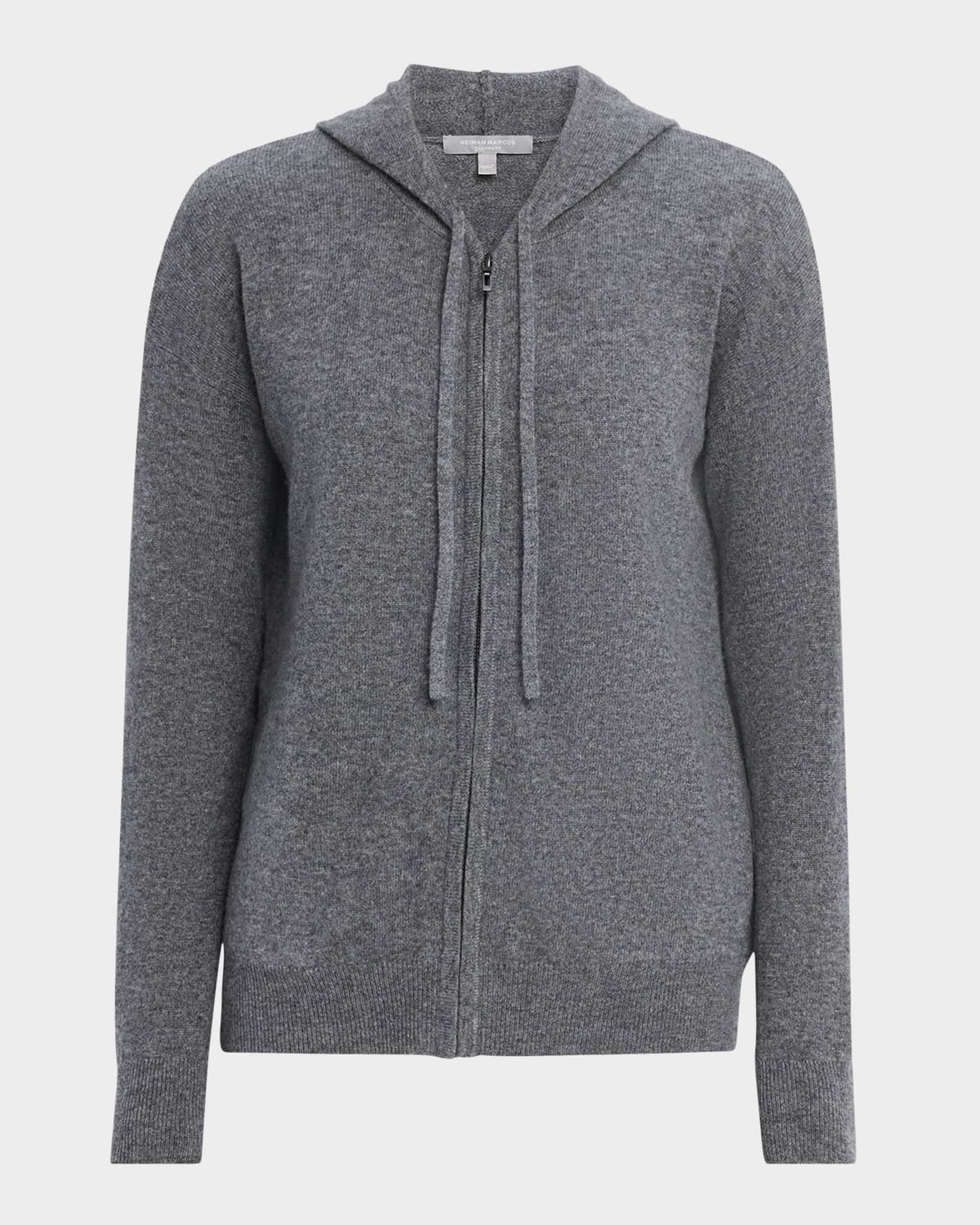 Neiman Marcus Cashmere Zip-Front Hoodie | Neiman Marcus