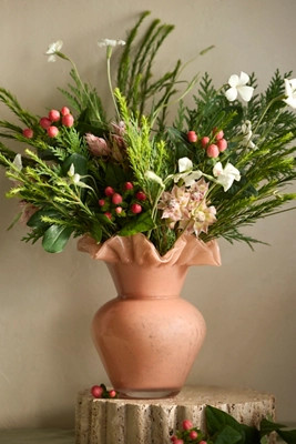 Ruffled Glass Bud Vase | Anthropologie (US)