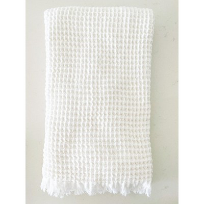 White Cotton Waffle Bath Towel - Anaya | Target