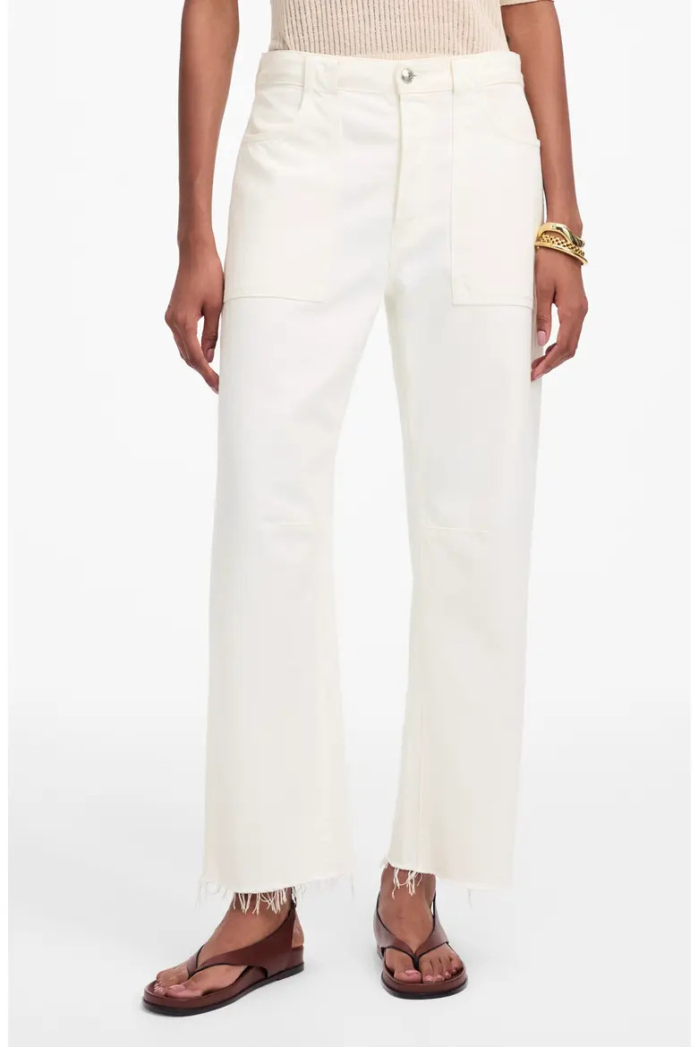 The Darted Raw Hem Barrel Leg Utility Jeans (Women) | Nordstromrack | Nordstrom Rack