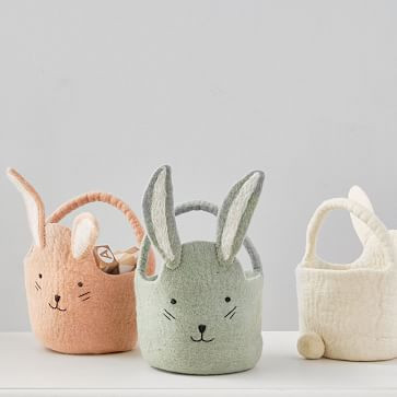 Felt Bunny Easter Bucket | West Elm (US)