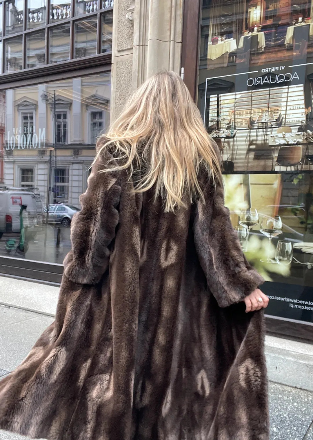 Long Faux Mink Fur Vintage Coat Brown and Beige Luxury Maxi Jacket Retro 80s 90s KARA TRUTNOV Fur... | Etsy (US)