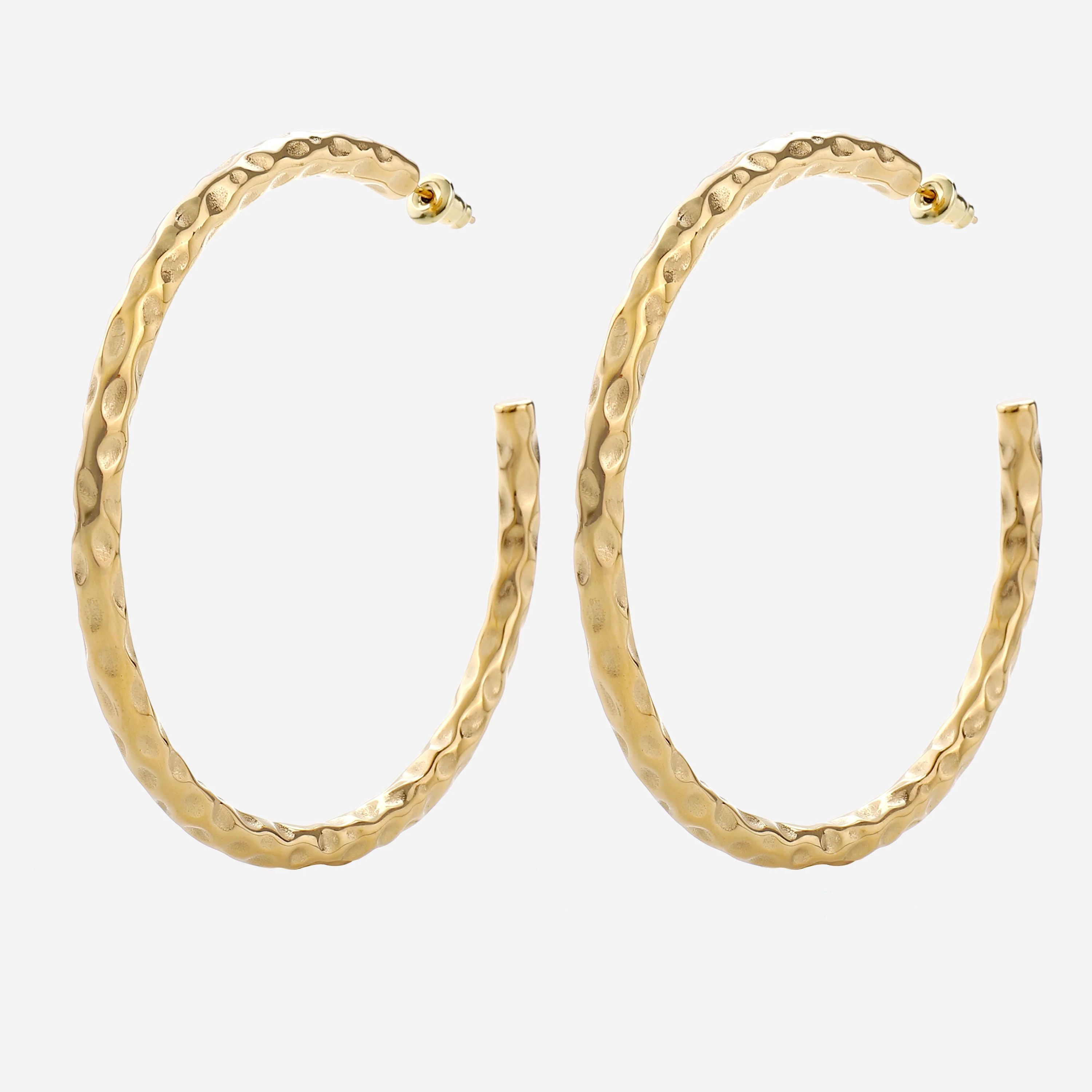 Jessie Textured Hoops | Victoria Emerson