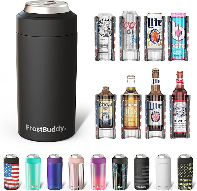 Frost Buddy Universal Can Cooler - Fits All - For Regular 12 & 16 oz or Slim-Size Bottles - Insul... | Amazon (US)