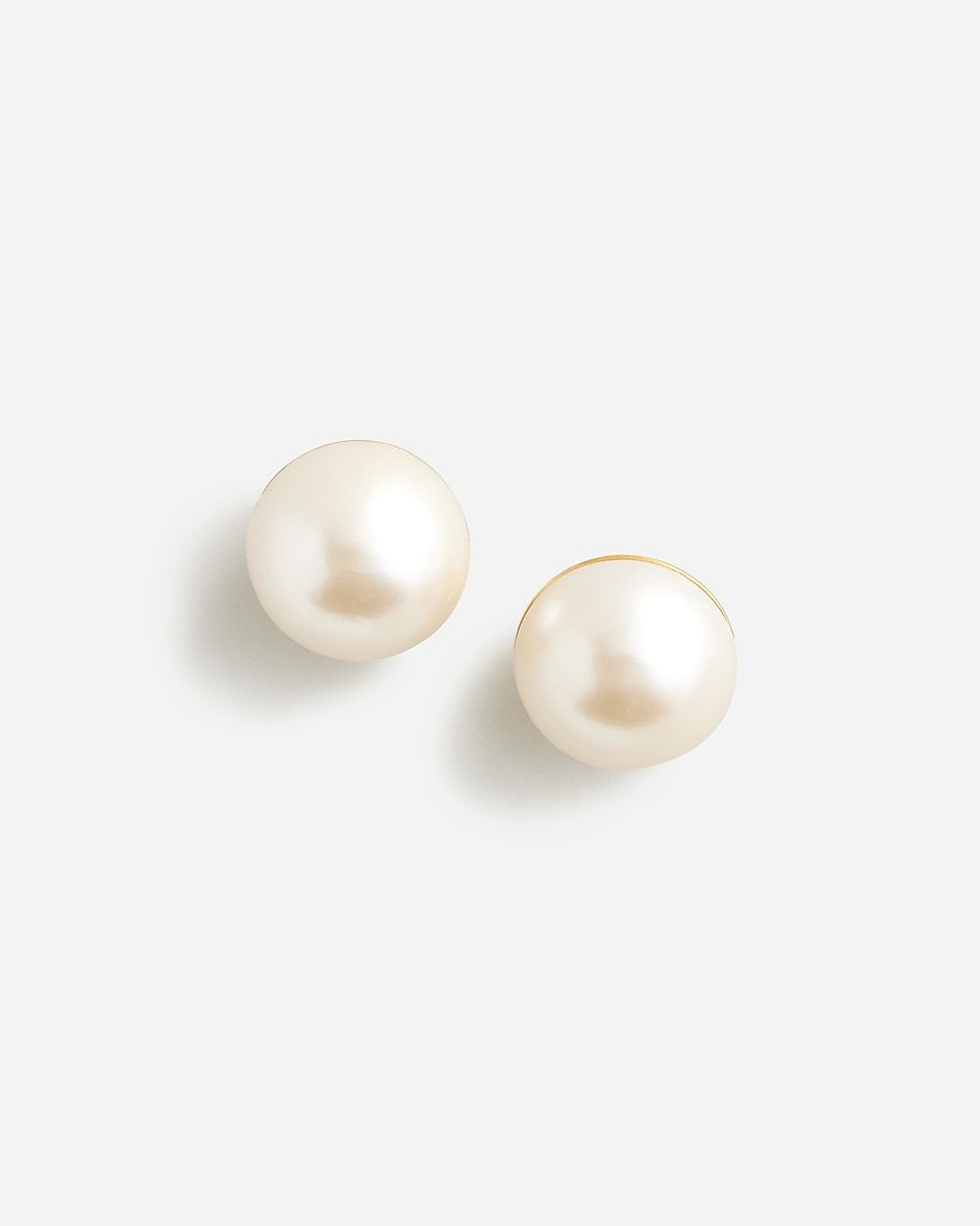 Oversized pearl stud earrings | J.Crew US