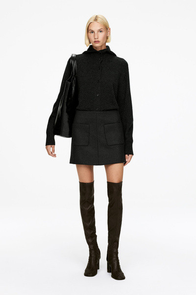 Mini-jupe en mélange de laine – Gris foncé – ARKET FR | Arket EU