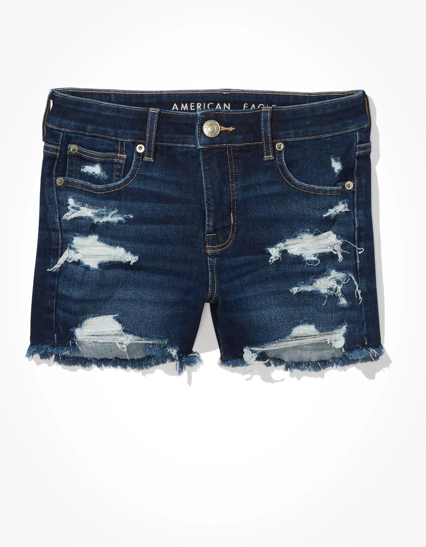 AE Dream Denim Midi Short | American Eagle Outfitters (US & CA)
