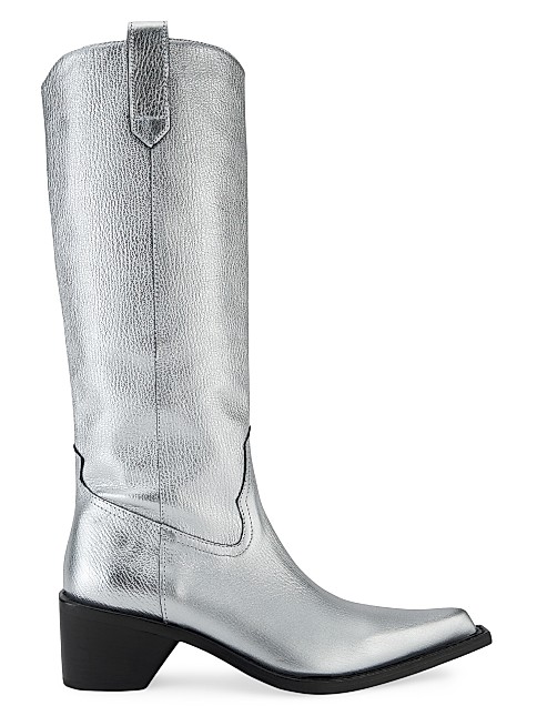 Bandi Metallic Leather Cowboy Boots | Saks Fifth Avenue
