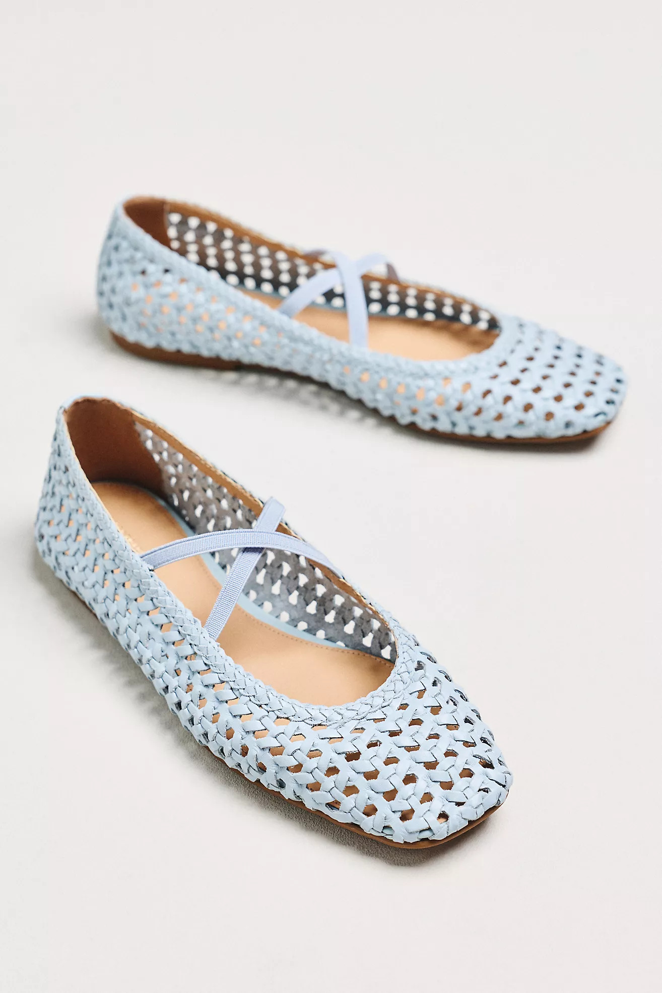 By Anthropologie Woven Leather Ballet Flats | Anthropologie (US)