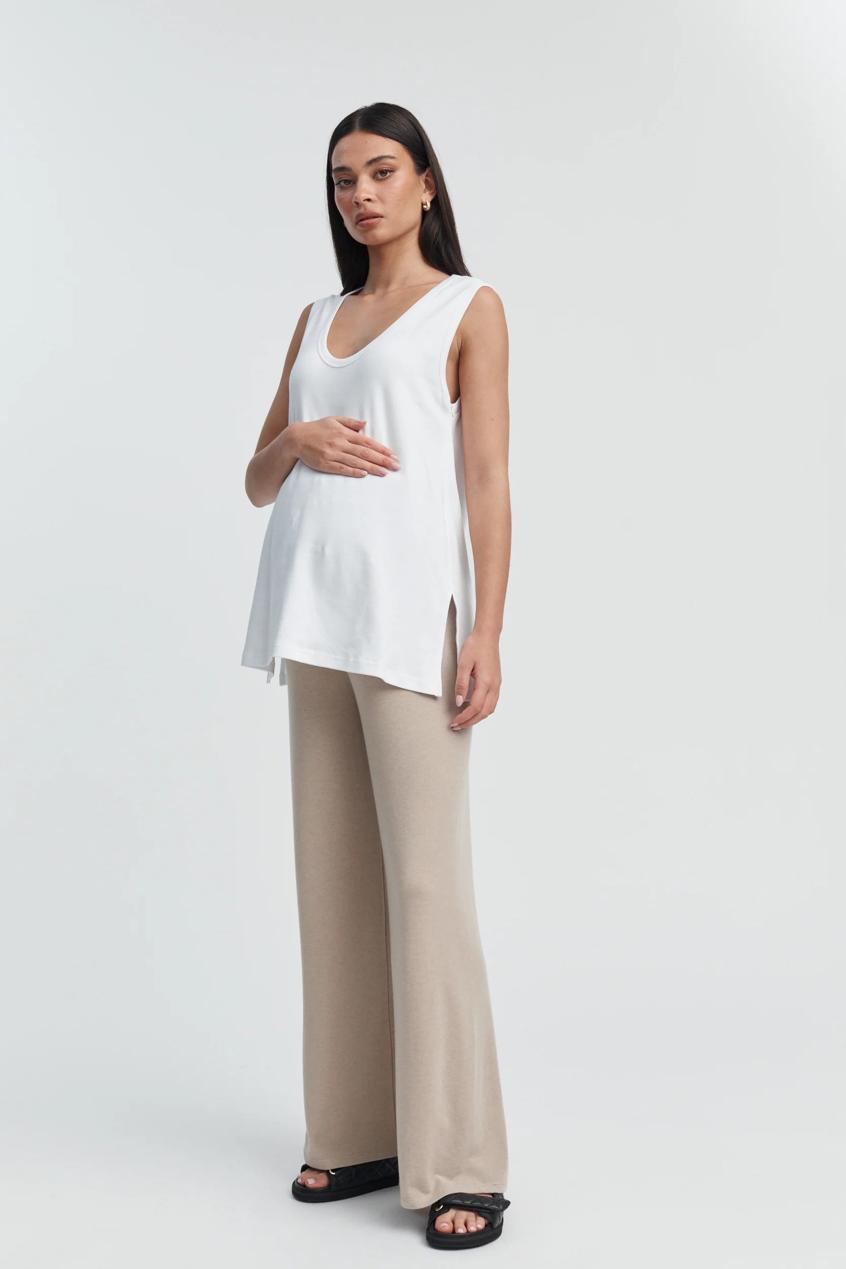 Relaxed Pant (Taupe) | Legoe Heritage Maternity APAC