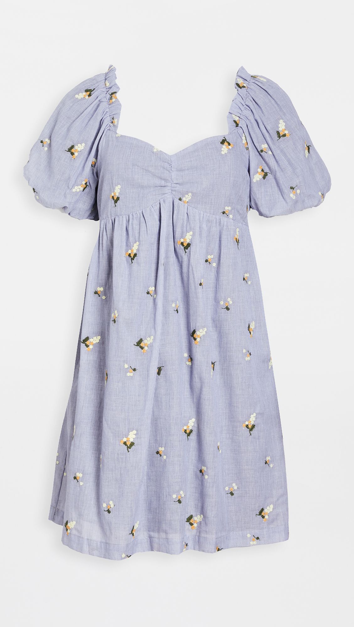 Floral-Embroidered Babydoll Dress | Shopbop