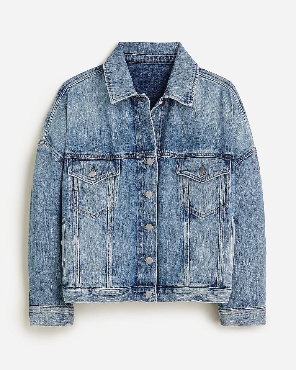 top rated4.0(9 REVIEWS)Limited-edition Point Sur denim trucker jacket in Beach Way wash$179.50$29... | J.Crew US
