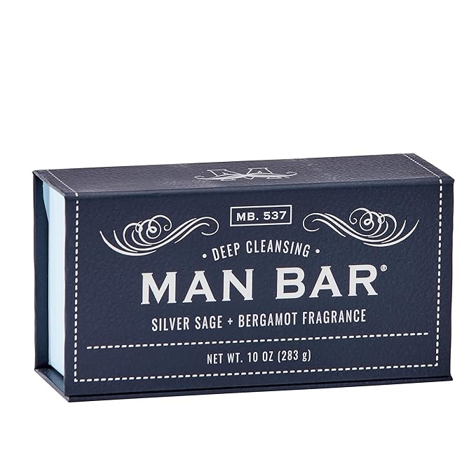 San Francisco Soap Company Deep Cleansing Man Bar, Silver Sage & Bergamot, 10 Ounce | Amazon (US)