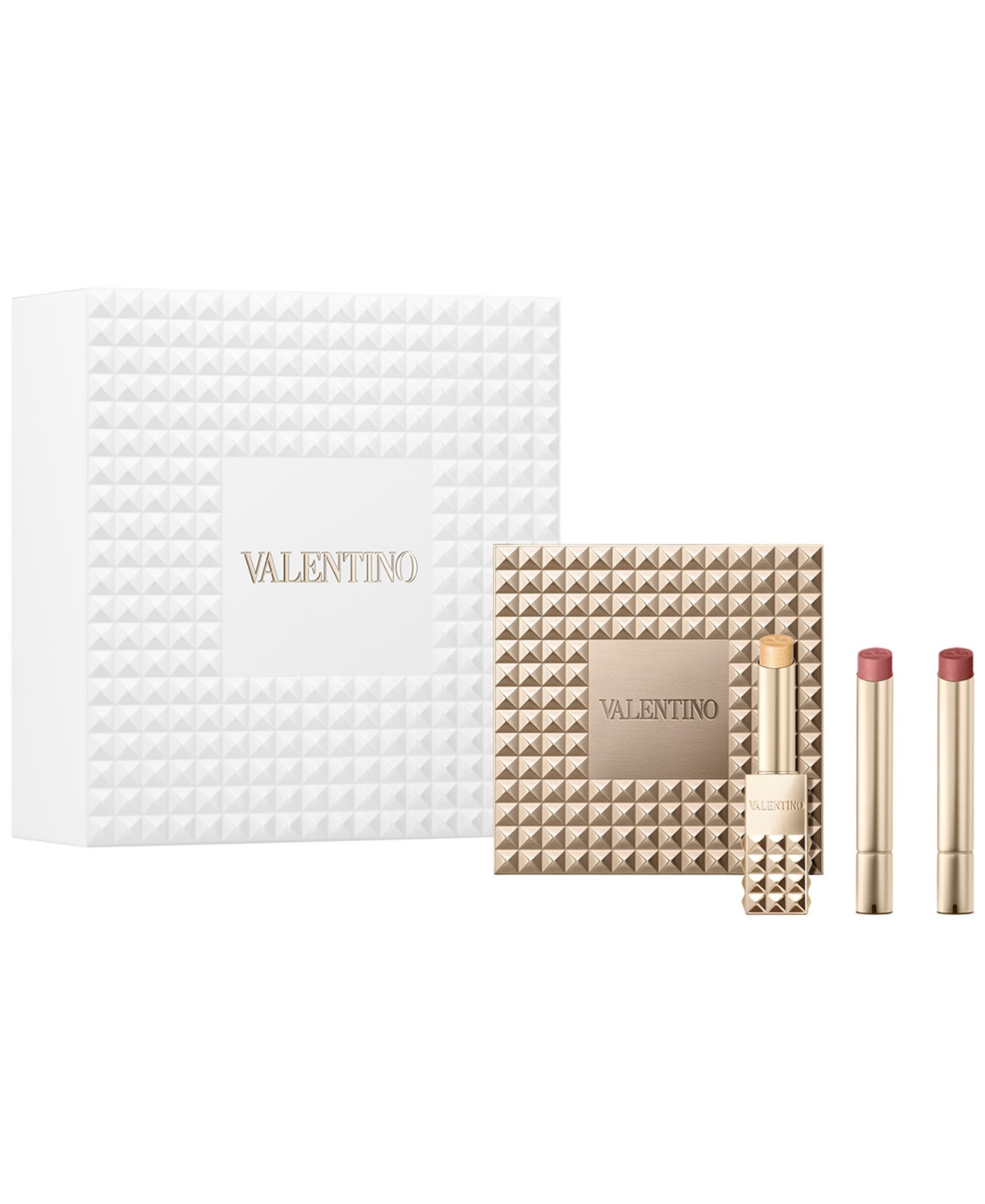 Valentino Limited Edition Spike Buttery Matte Refillable Lipstick Trio and Clutch Set, 0.07 oz. | Macy's