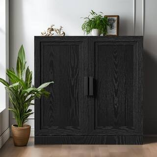 Alan Light Gray 67.40 in. H Accent Storage Cabinet with Doors and Adjustable Shelves | The Home Depot