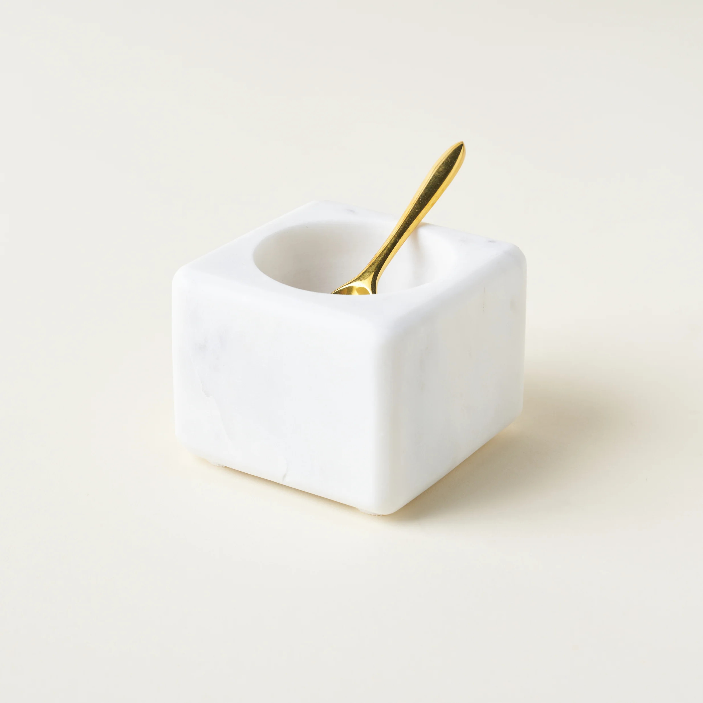 Square Marble Bowl with Spoon | Kate Marker Home