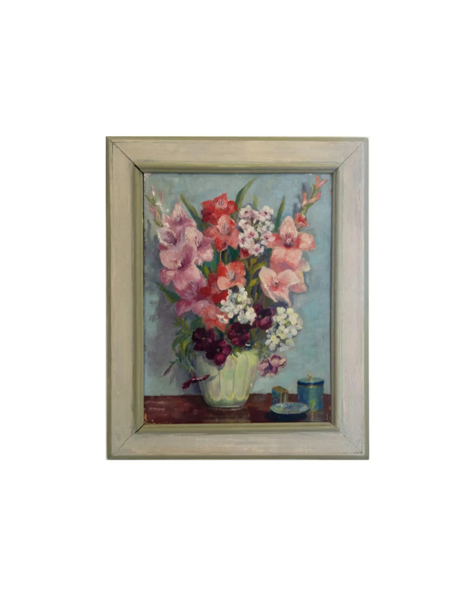 Vintage Oil Painting on Canvas Board "garden Blooms" - Etsy | Etsy (US)