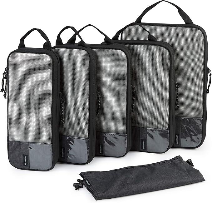 Compression Packing Cubes, BAGSMART 6 Set Packing Organizers for Travel, Expandable Luggage Organ... | Amazon (US)