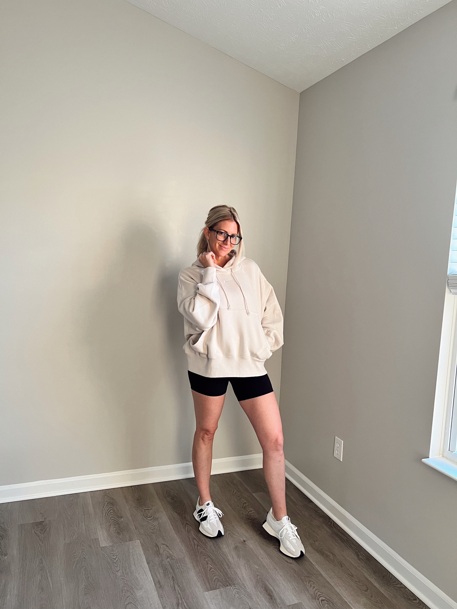 Found the comfiest oversized hoodie today 🤗 I got size small and it’s perfect. My fav part is the oversized armpit area. I love their crew sweatshirts as well in the same line- linked. 

Biker shirts
Work from home outfit 
New balance 327
Summer to fall look
Casual
Athleisure 

#LTKfindsunder100 #LTKshoecrush #LTKstyletip