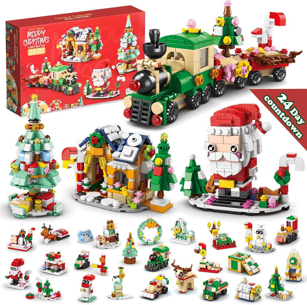 Advent Calendar, Christmas 24 Days Countdown Calendar with 24 Pcs Xmas STEM Building Blocks, 6 in... | Amazon (CA)