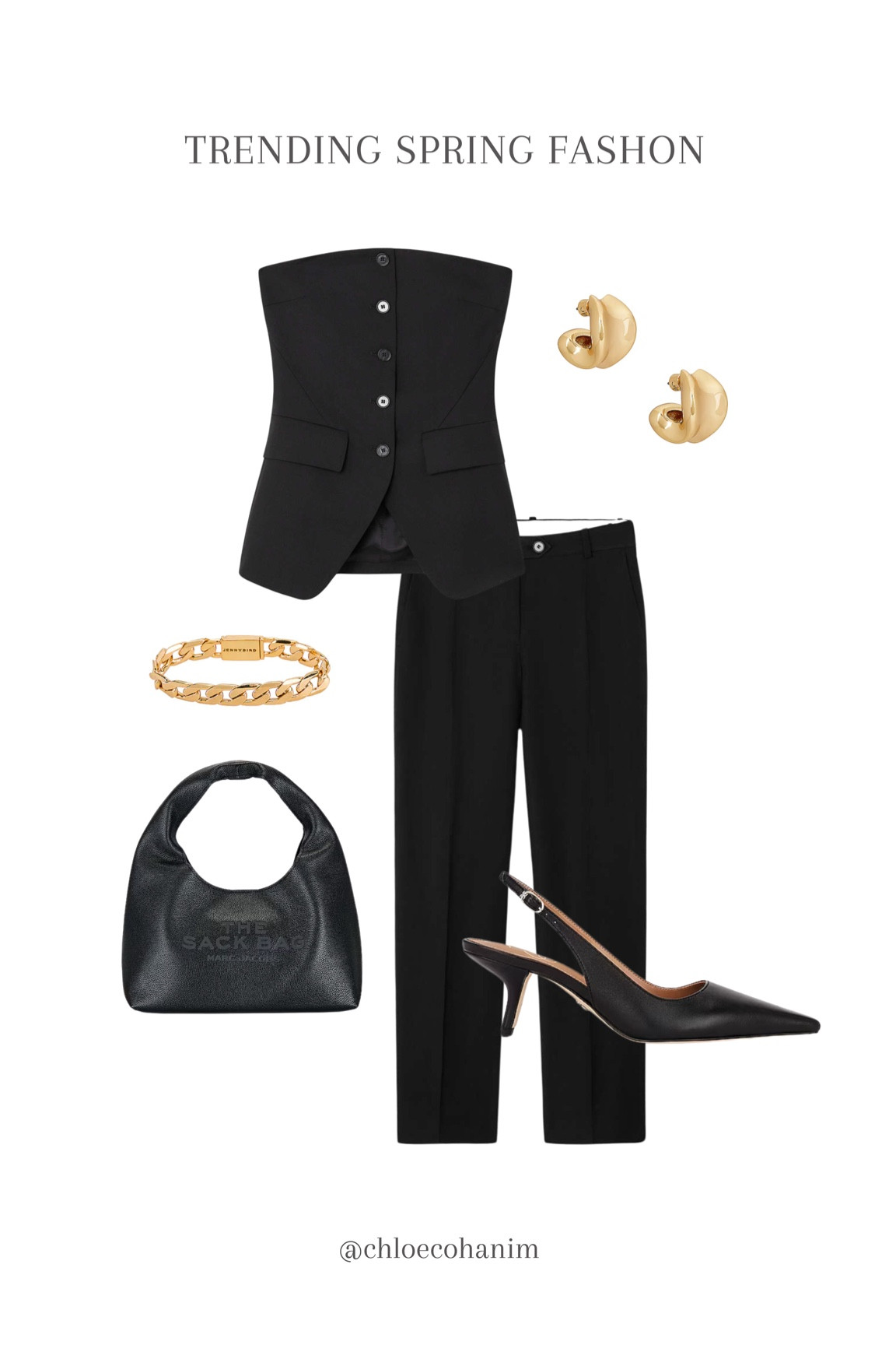 Trending spring fashion look: black on black 🖤

bandeau button top, black pants, sam eldeman, Marc Jacobs bag, gold earrings, gold bracelet, black short heels, trending spring fashion, black on black set, trending top

#LTKitbag #LTKshoecrush #LTKstyletip