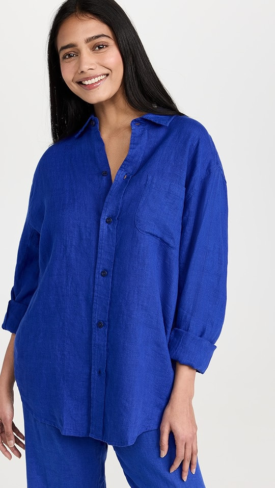 Lounge Plain Linen Shirt | Shopbop