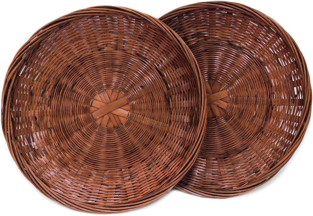 CTRL A TAB High Level Classic 10in Hand Weave Bamboo Paper Plate Holder Set of 2 for Picnic Home ... | Amazon (US)
