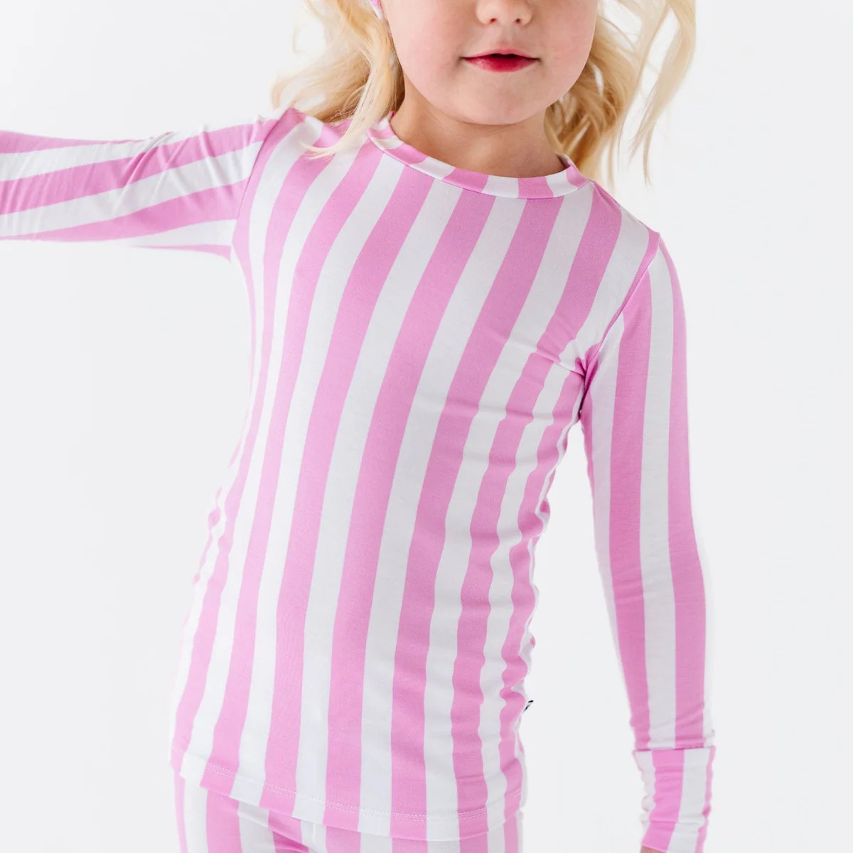 Tickle Me Pink Two-Piece Pajama Set | Bums & Roses