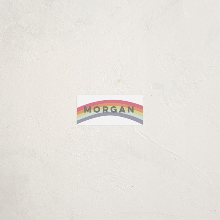 "Over the Rainbow" - Customizable Custom Name Labels by peetie design. | Minted