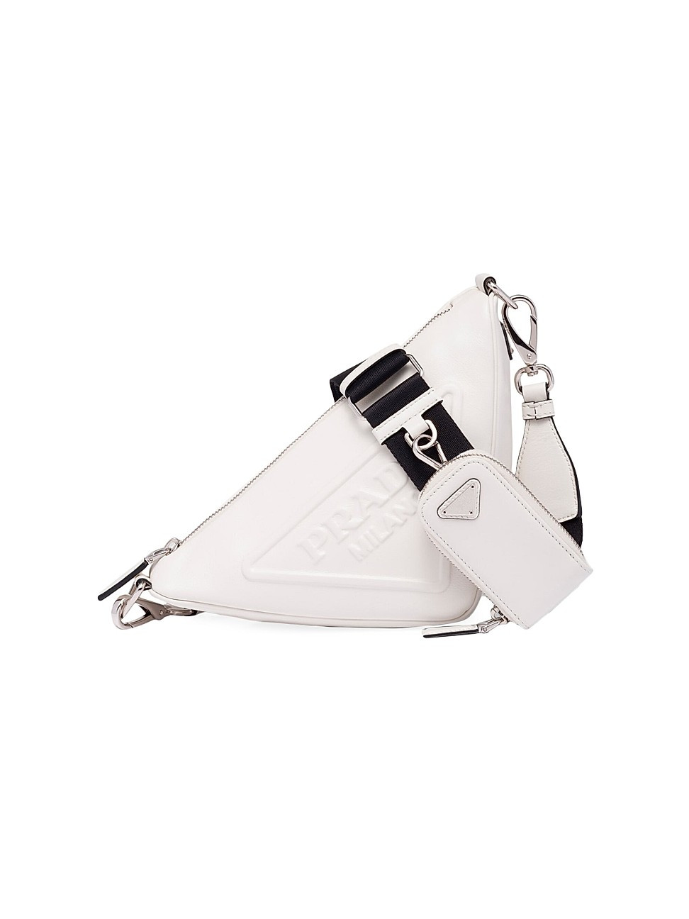 Women's Triangle Leather Shoulder Bag - White | Saks Fifth Avenue