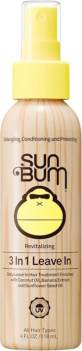 Sun Bum Revitalizing 3 in 1 Leave In Conditioner - Anti Frizz Detangler - Color Friendly with UV ... | Amazon (US)