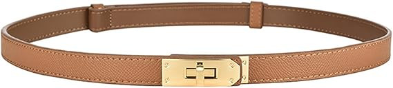 FENLDY Adjustable Thin Belts For Womens Skinny Belts For Dresses Womens Solid Color Alloy Turn Lo... | Amazon (US)