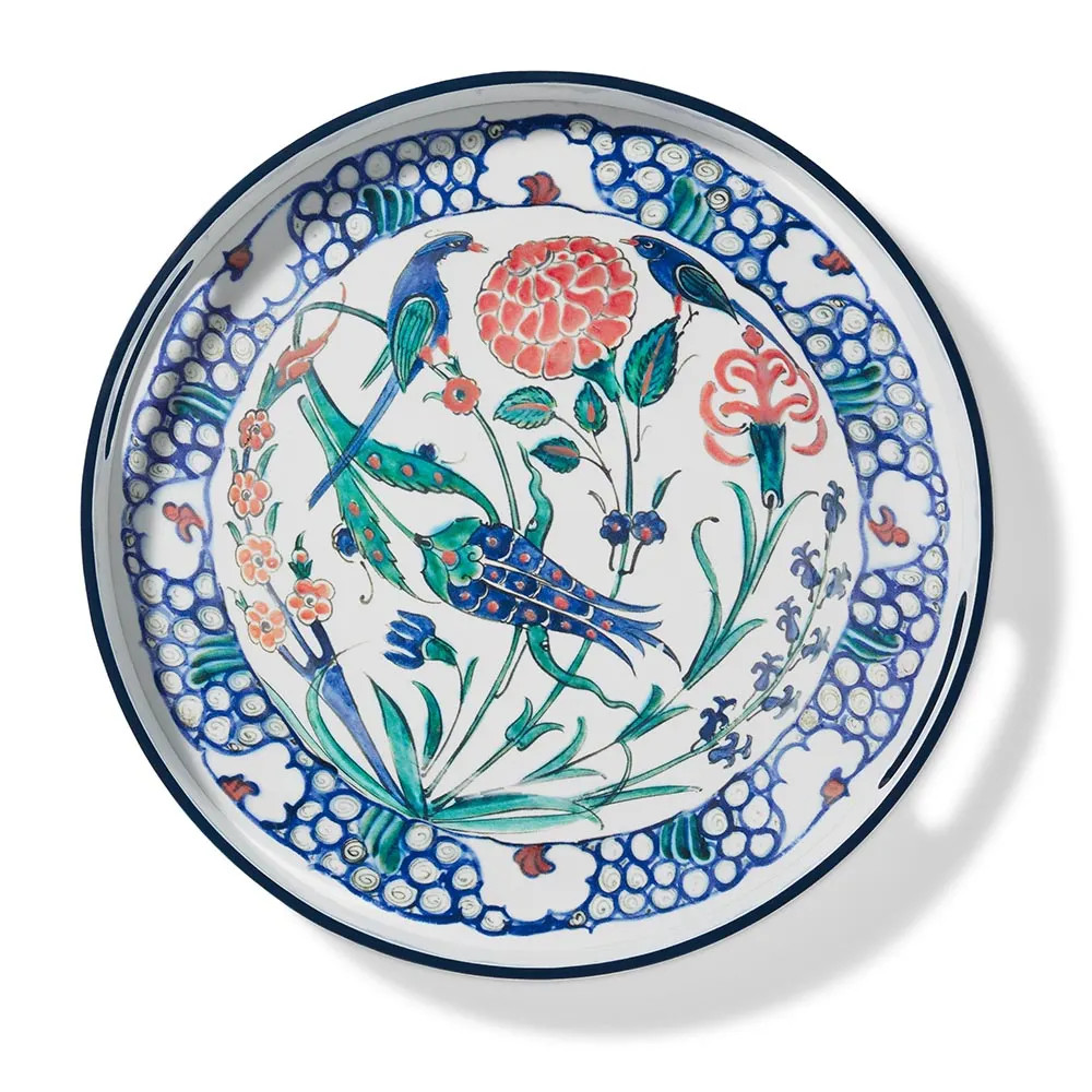 Iznik Garden Round Lacquer Tray | The MET