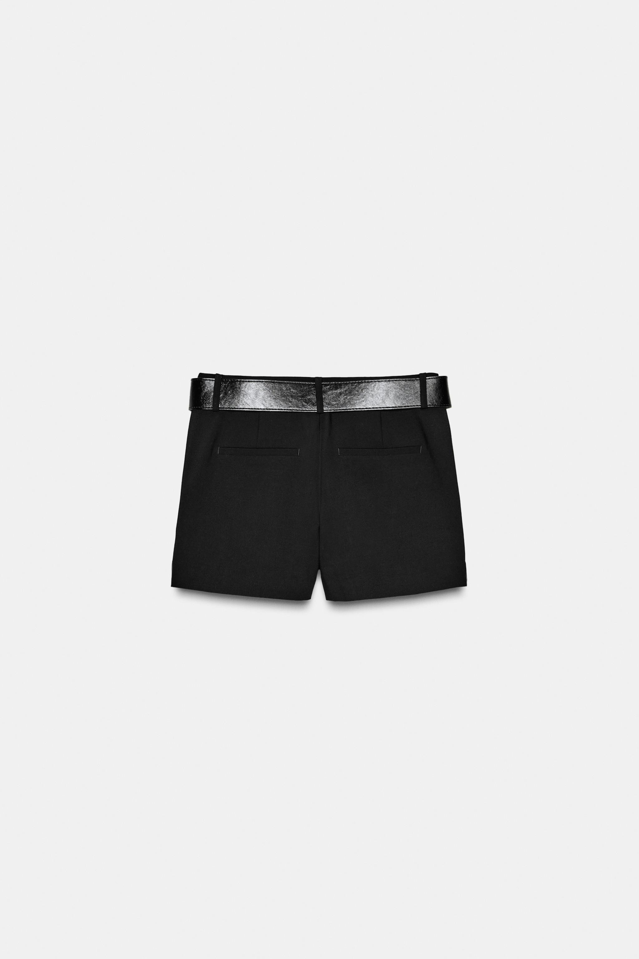 LOW-RISE SKORT WITH BELT | Zara US